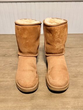 UGG Brown Chestnut Mid-Calf Genuine Sheepskin Boot with Plush Pure Wool Lining